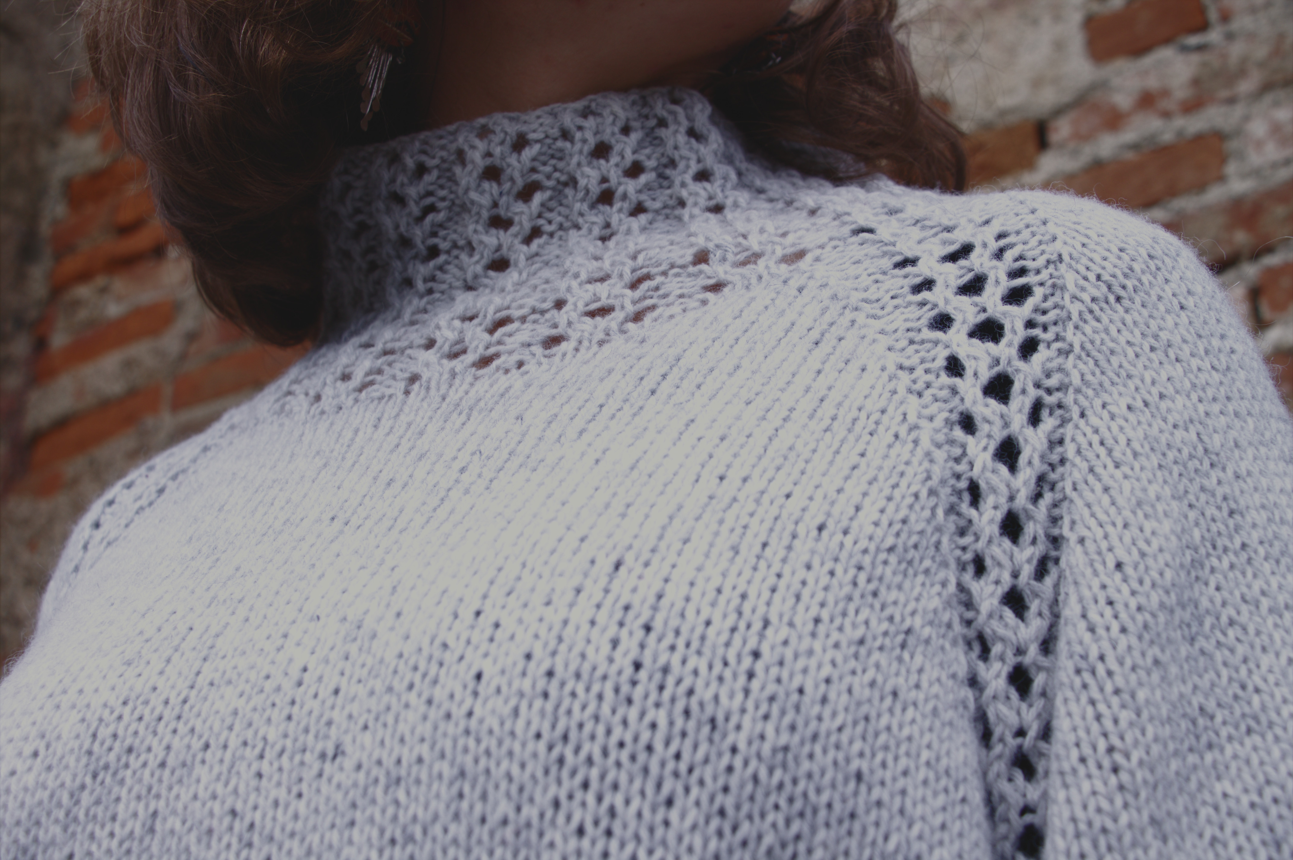 Monday pattern 11 recycled wool top down sweater