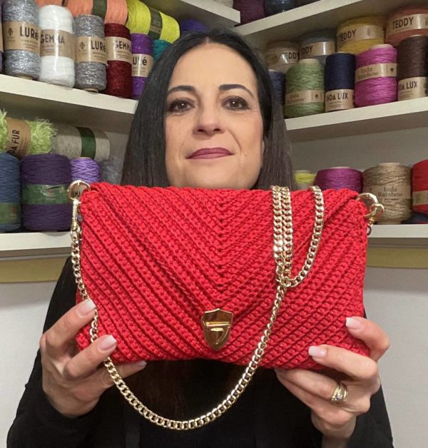 Kit pochette a punta con fodera di Tiziana Volpe crochet